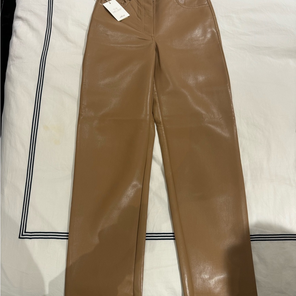 Stylish Tan Leather Pants